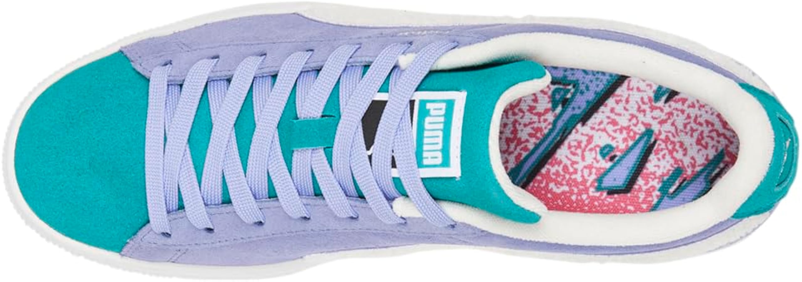 Suede FD Lavendar Pop-Deep Aqua-PUMA Whi