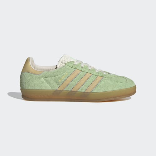 ADIDAS ORIGINALS GAZELLE INDOOR W TRAINERS - SEMI GREEN SPARK/ALMOST YELLOW/CREAM WHITE