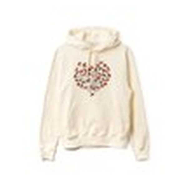 LANVIN DAISY HEART HOODIE - ECRU