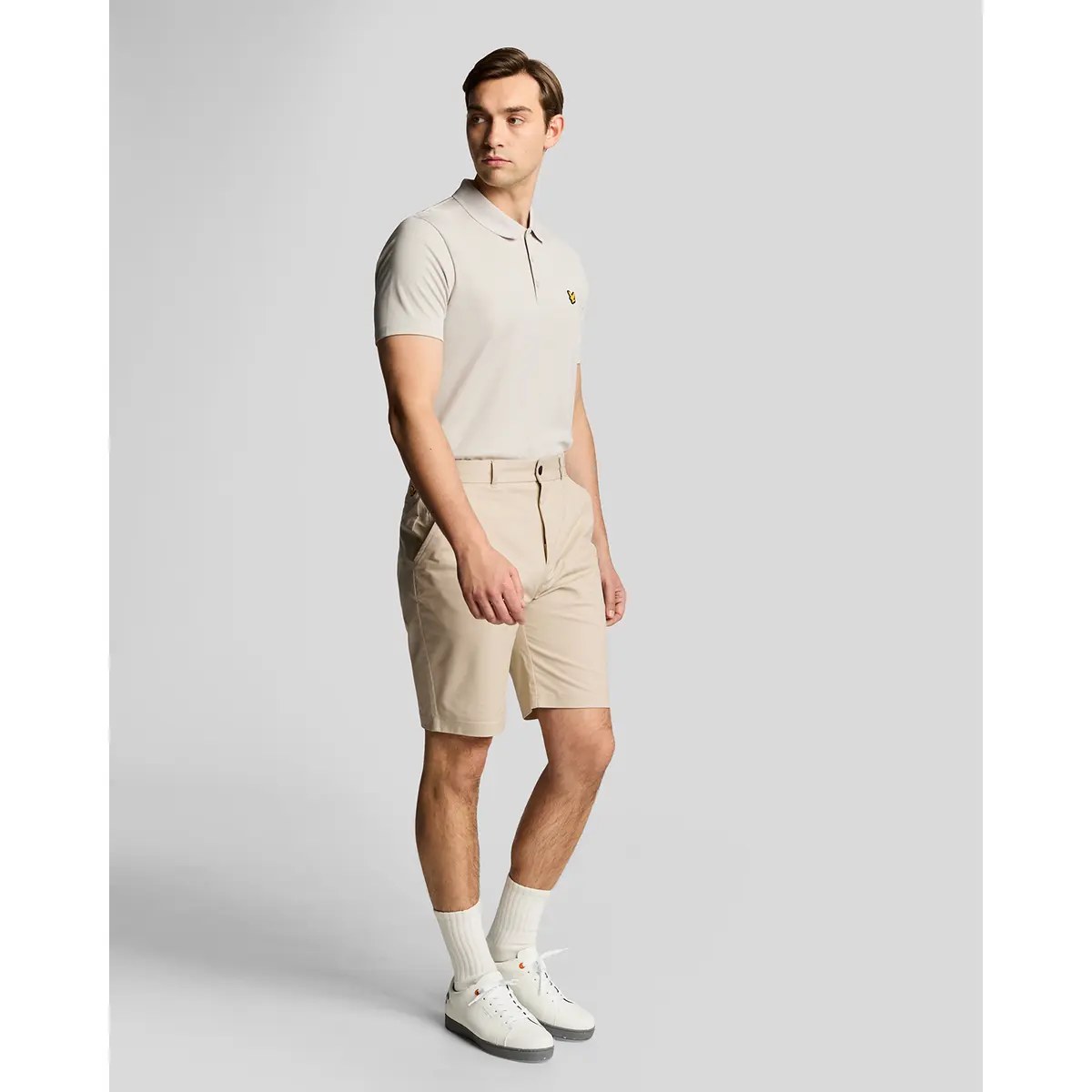 LYLE & SCOTT COURSE STRETCH CHINO SHORTS - SESAME