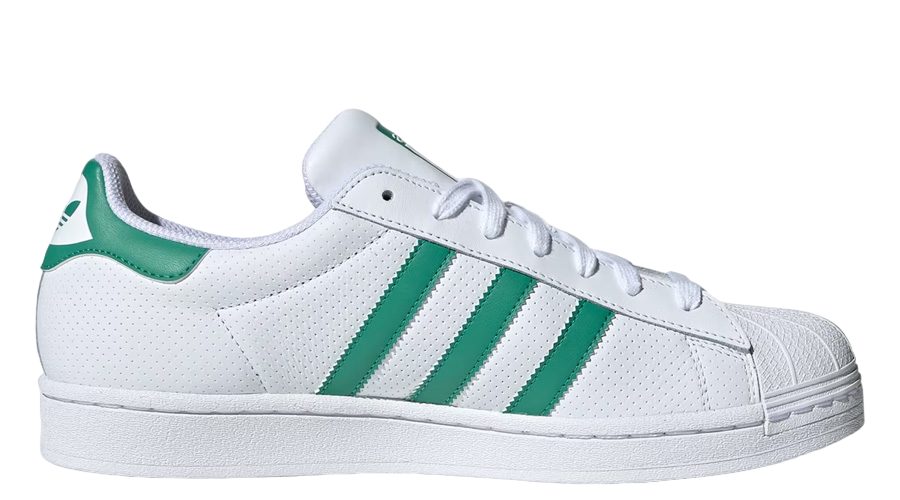 ADIDAS ORIGINALS SUPERSTAR TRAINERS - FOOTWEAR WHITE/SEMI COURT GREEN