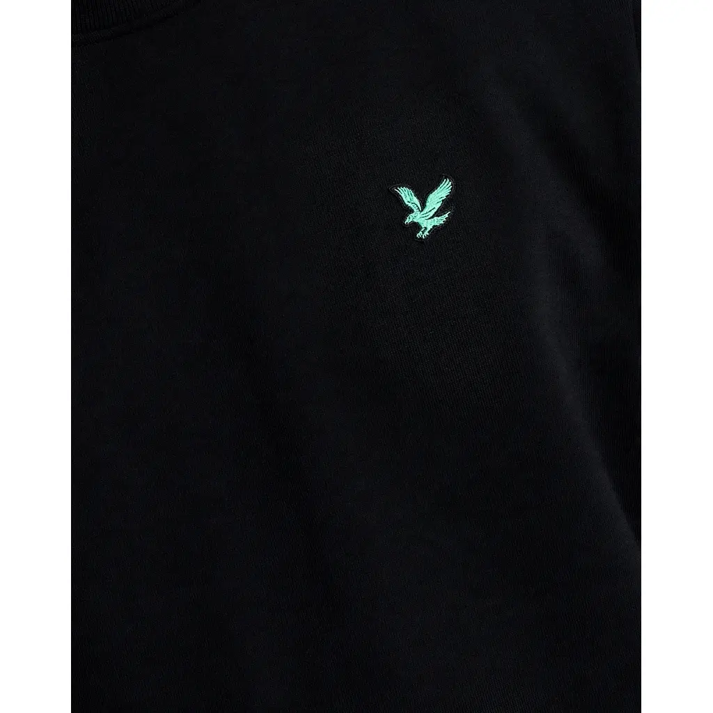 LYLE & SCOTT CURRENT SEASON GREEN EAGLE CREW NECK SWEATSHIRT - DARK NAVY