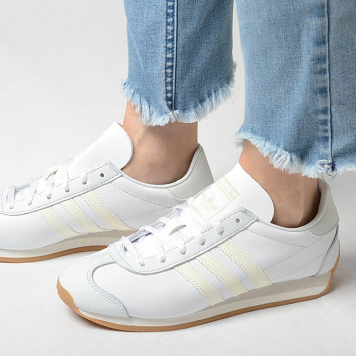 ADIDAS COUNTRY OG W TRAINERS - WHITE/OFF WHITE/ALUMINIUM