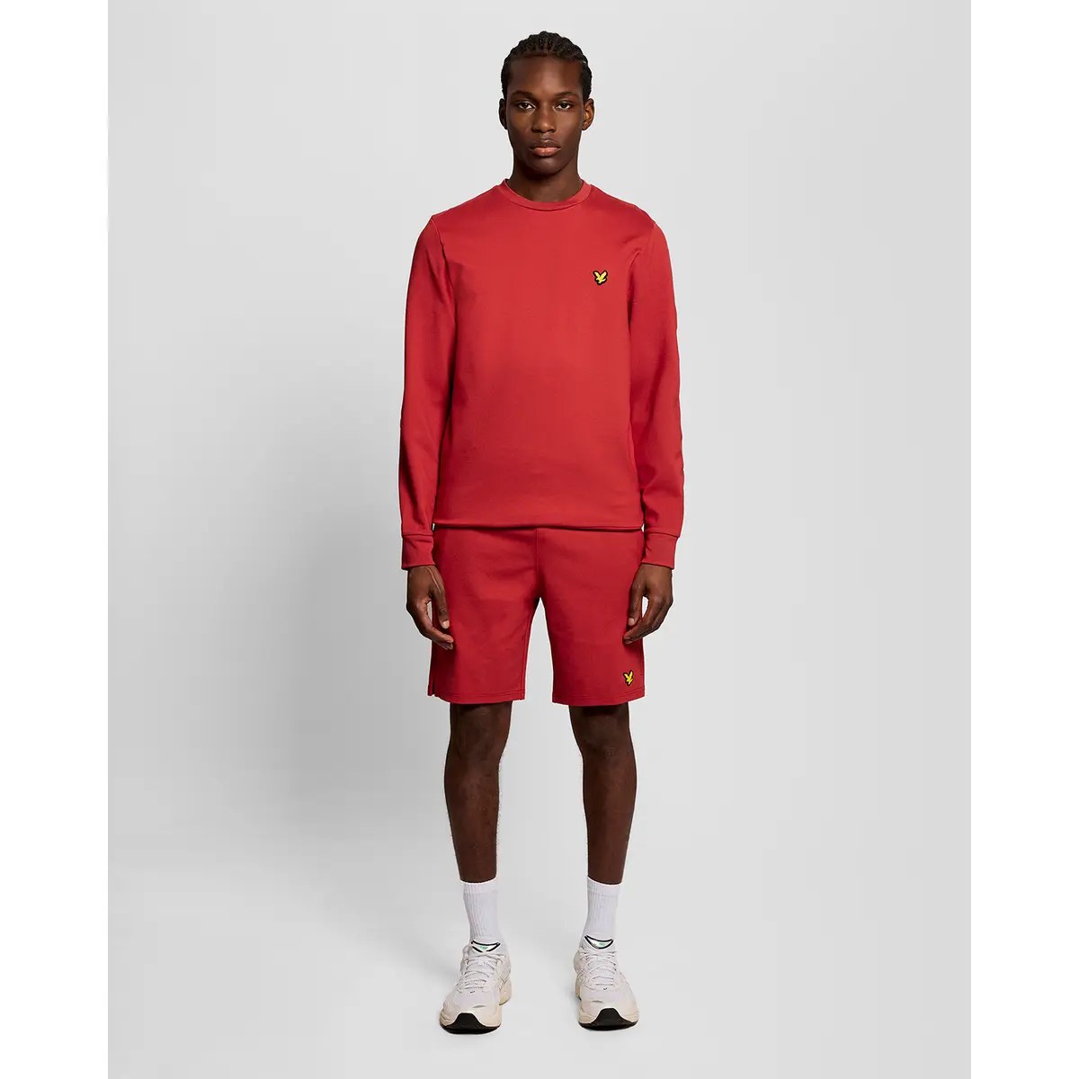 LYLE & SCOTT FLY FLEECE SHORTS - GARNET