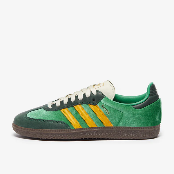 ADIDAS ORIGINALS SAMBA OG W TRAINERS - COURT GREEN/PRELOVED YELLOW/COLLEGIATE GREEN