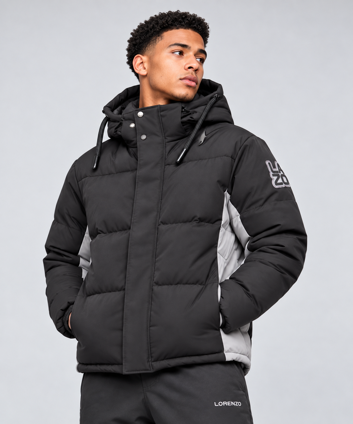 LORENZO DUAL ROPE JACKET - BLACK/GREY