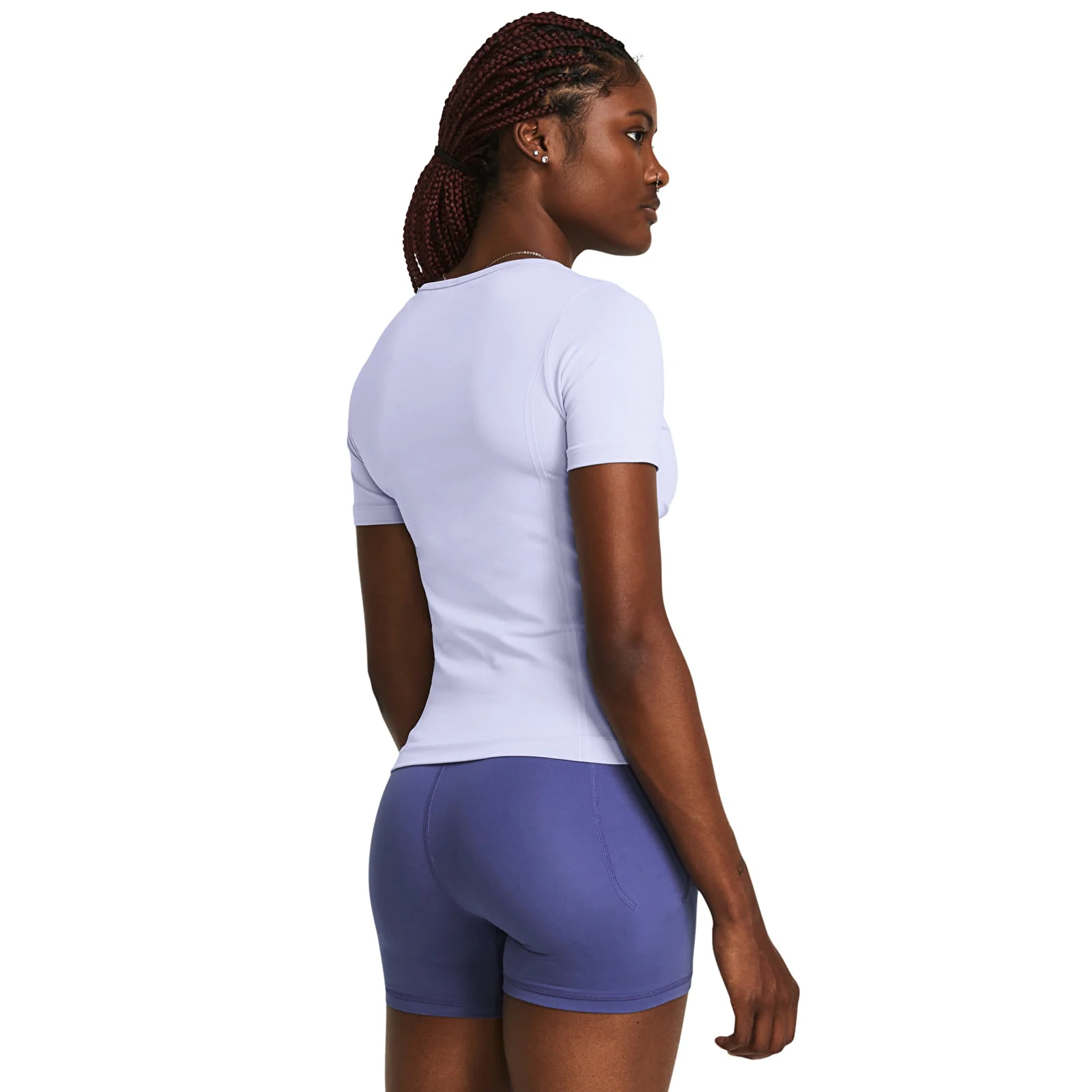 UNDER ARMOUR W SEAMLESS TEE - Celeste / White