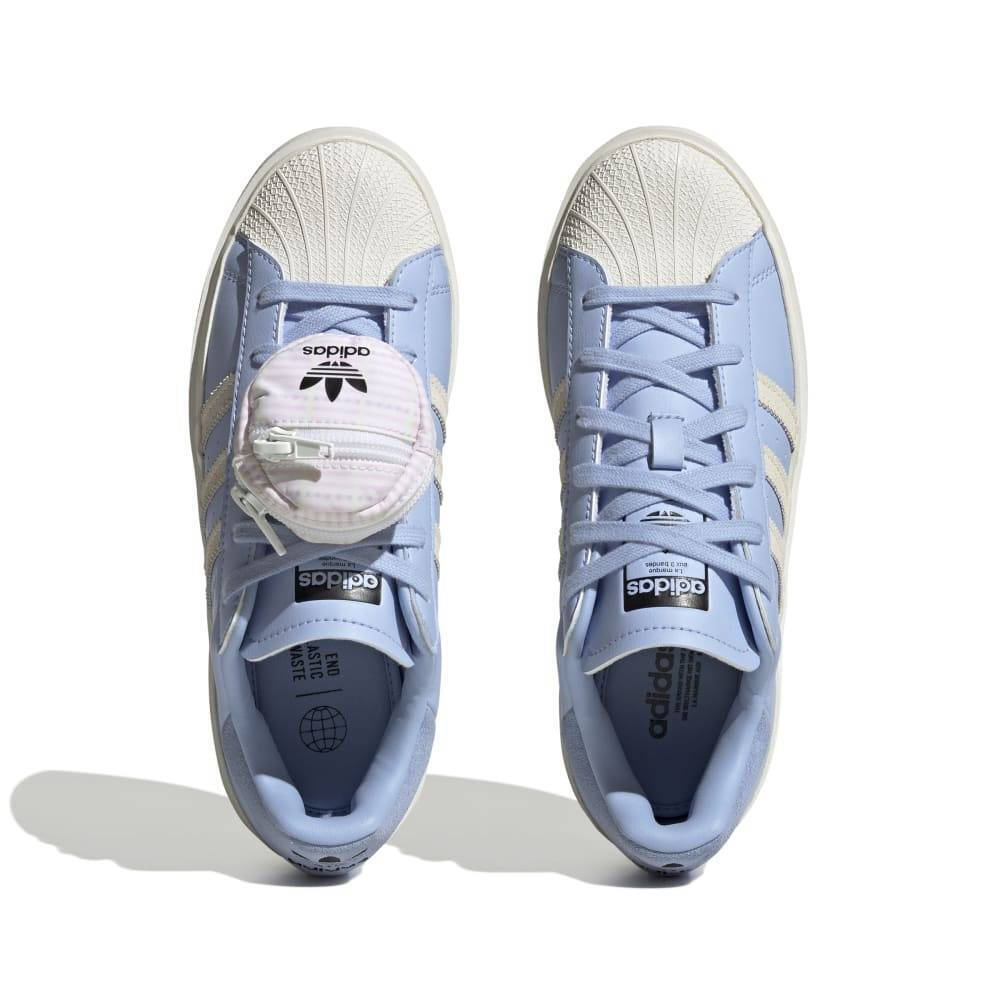 ADIDAS ORIGINALS SUPERSTAR BONEGA WOMENS TRAINERS - BLUE DAWN/CLOUD WHITE/SILVER METALLIC
