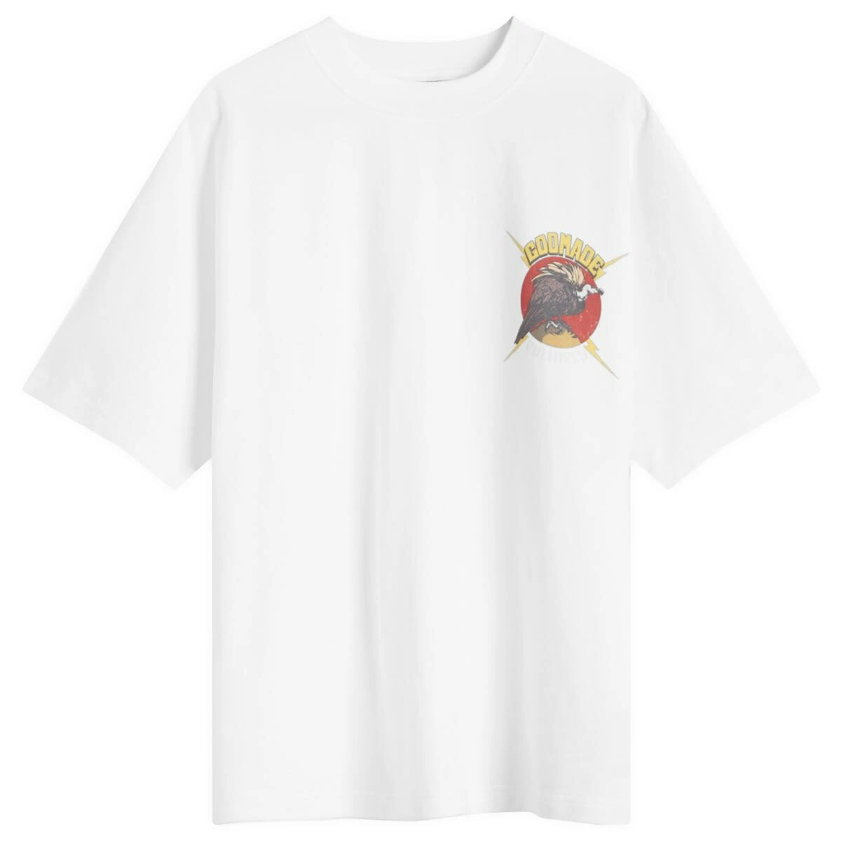 GODMADE VULTURES SMALL LOGO TEE - WHITE