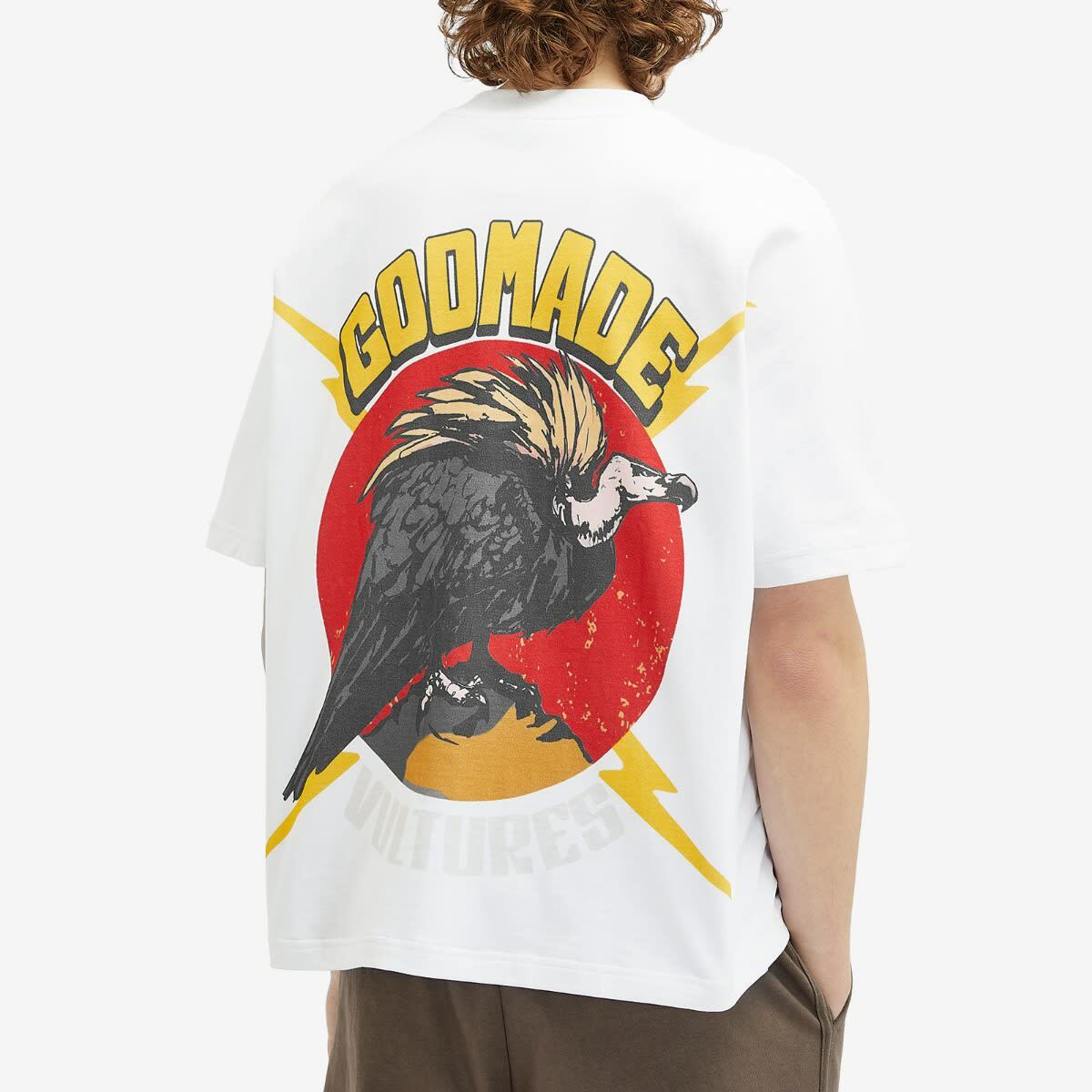GODMADE VULTURES SMALL LOGO TEE - WHITE