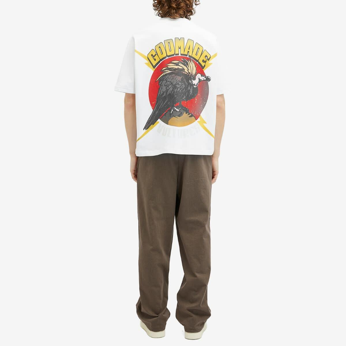 GODMADE VULTURES SMALL LOGO TEE - WHITE