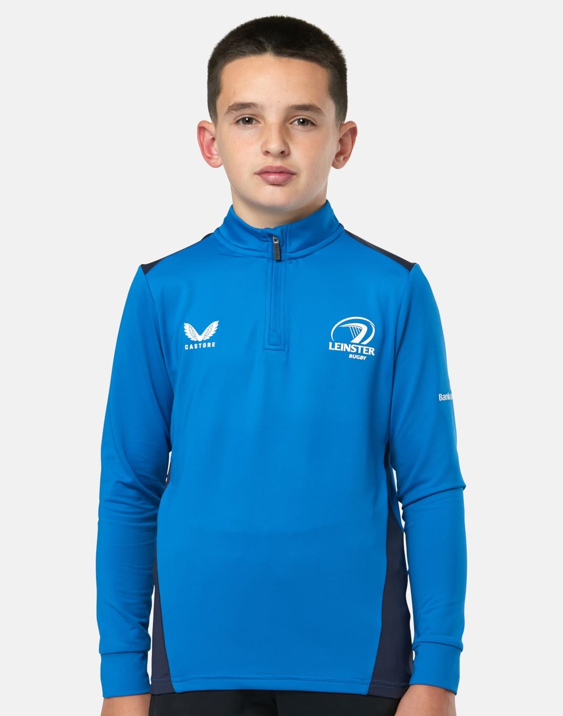 CASTORE LEINSTER QUARTER ZIP MIDLAYER JUNIOR - IMPERIAL BLUE/ PEACOAT
