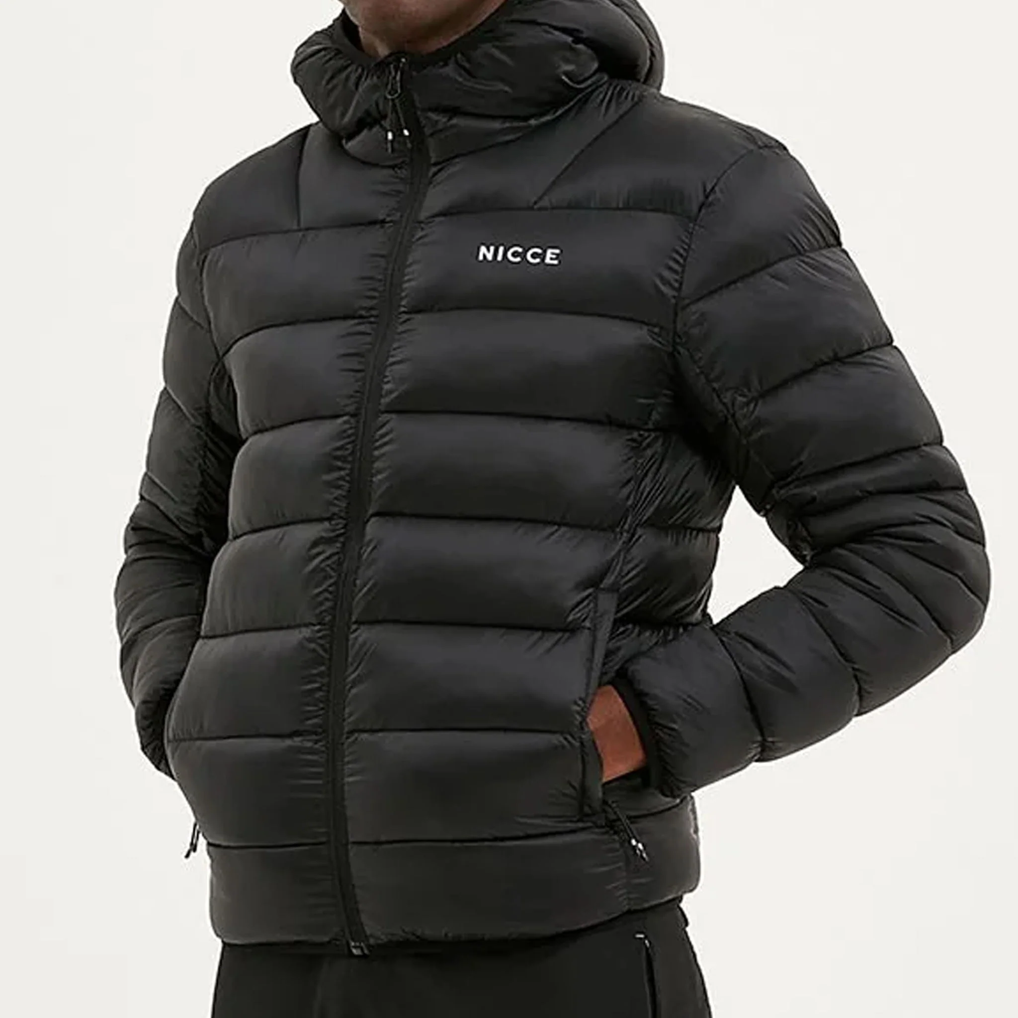 NICCE SKYLINE PUFFER JACKET - BLACK