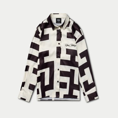 HERA WOMENS PRINTED SHIRT - OFF WHITE/ BLACK