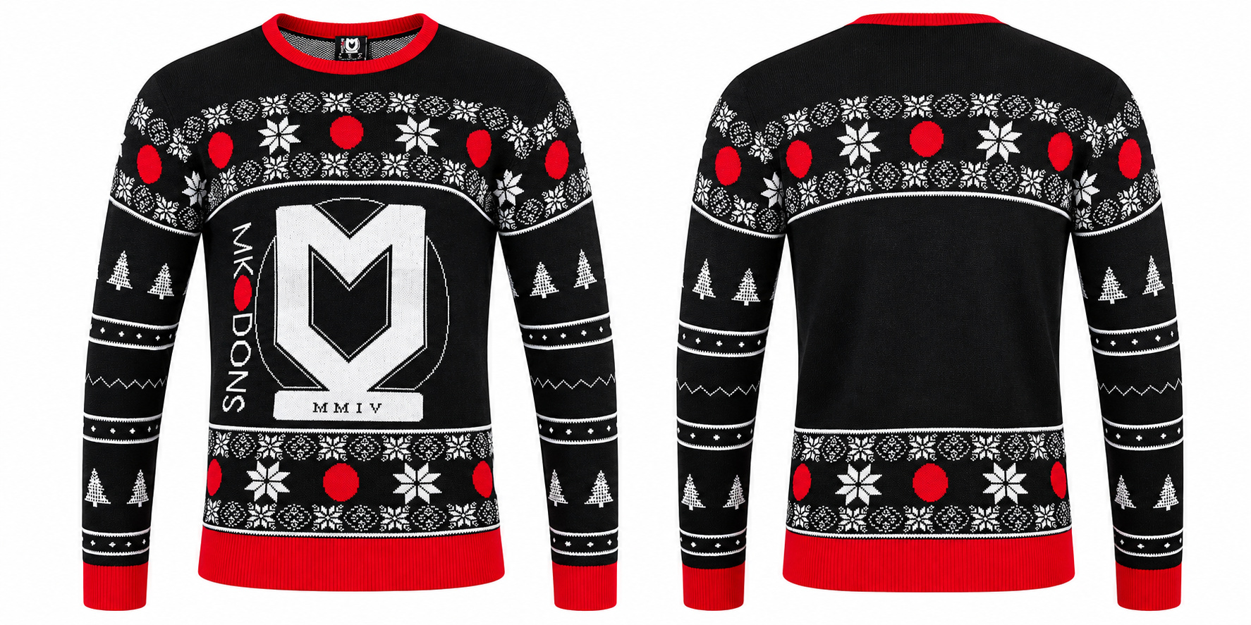 CASTORE MK DONS CHRISTMAS JUMPER JUNIOR - BLACK