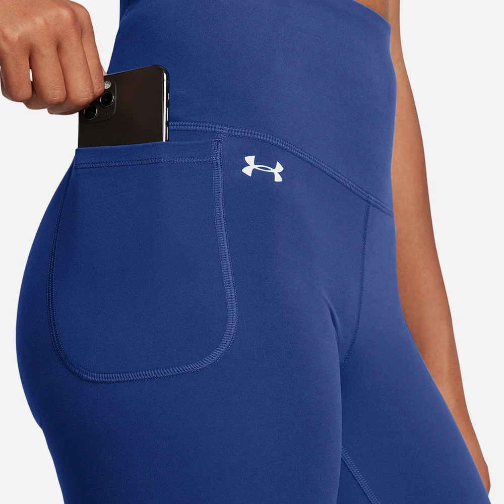 UNDER ARMOUR MOTION HIGH RISE LEGGING - Tech Blue / White