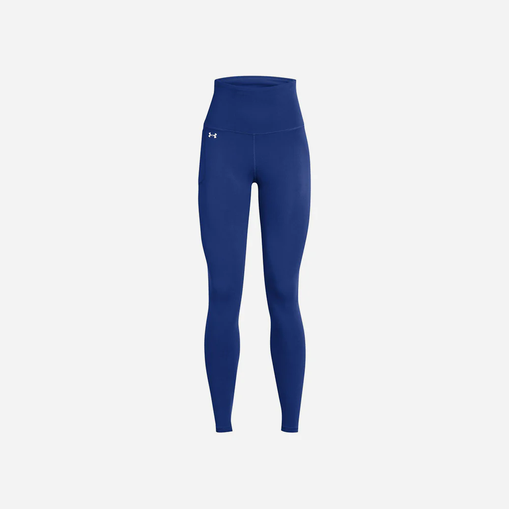 UNDER ARMOUR MOTION HIGH RISE LEGGING - Tech Blue / White