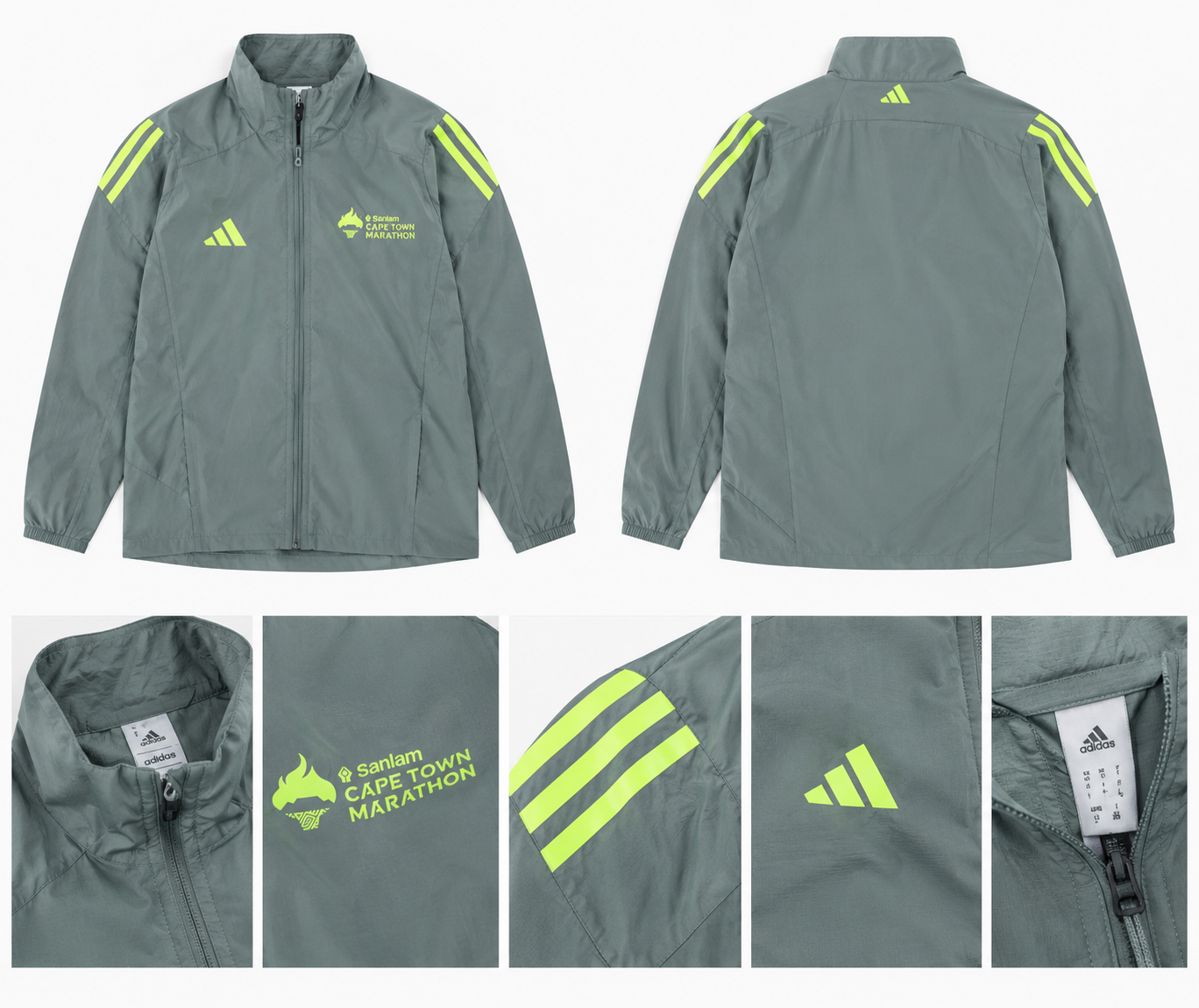 ADIDAS CAPETOWN MARATHON 23 Jacket M SILGRN