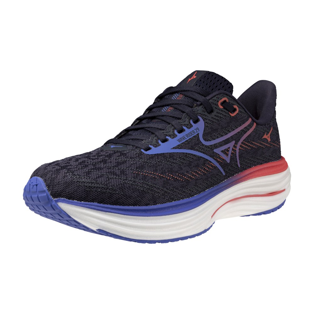 MIZUNO WAVE RIDER 29 WOMENS - ODYSSEY GRAY/IRIS BLOOM