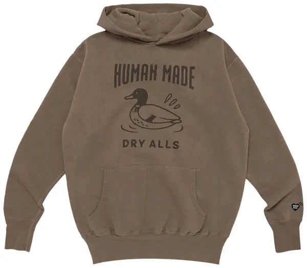 HUMAN MADE TSURIAMI HOODIE - BROWN