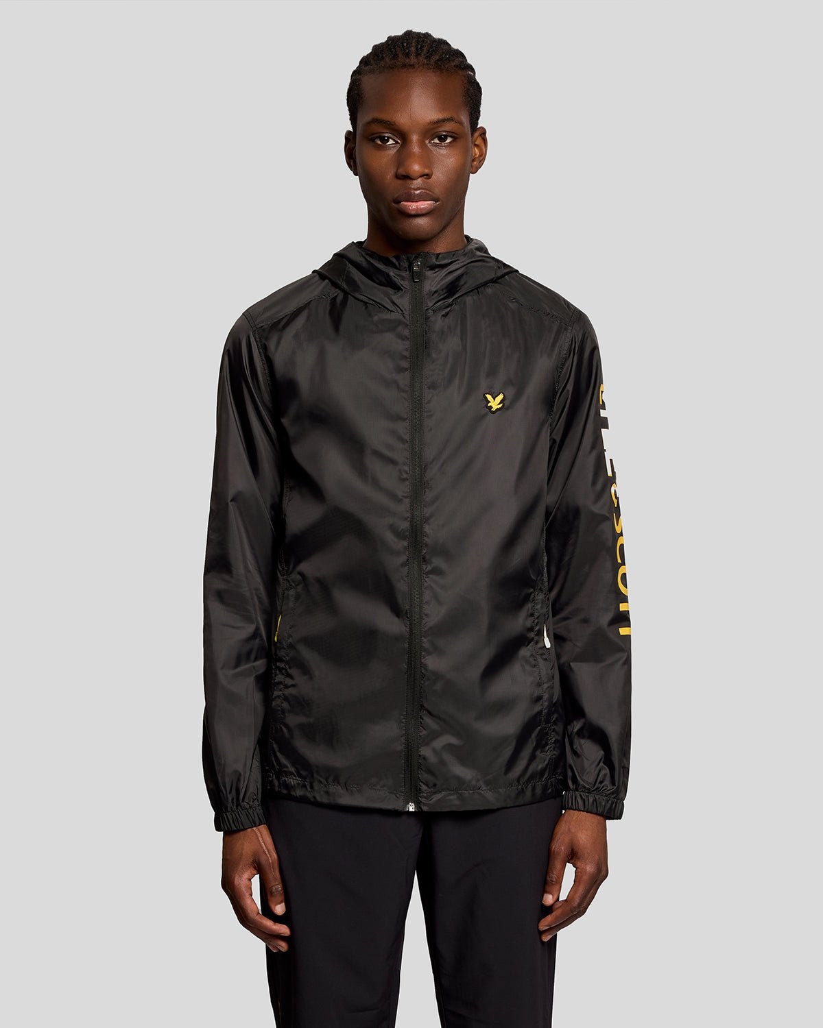 LYLE & SCOTT SLEEVE BRANDED JACKET - JET BLACK