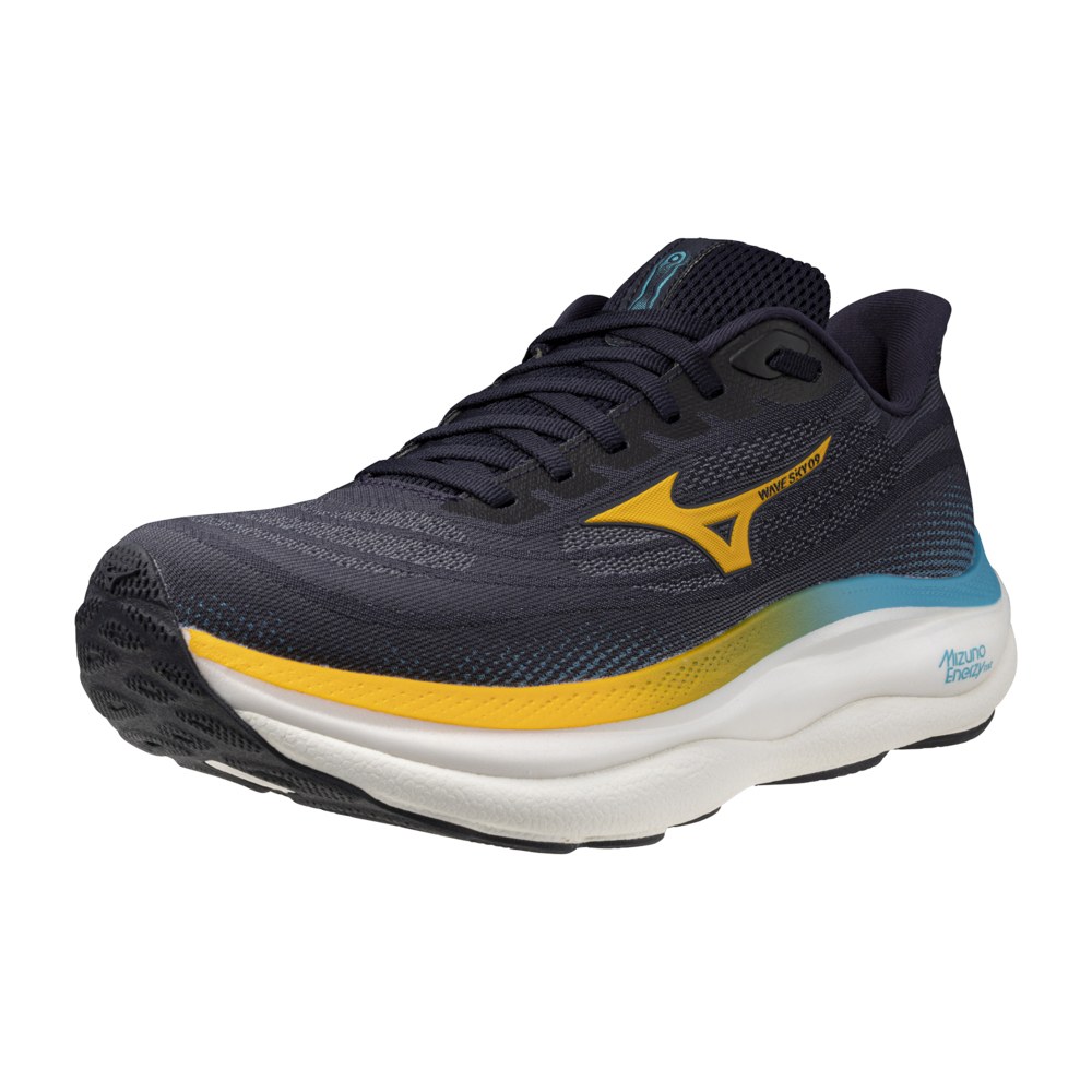 MIZUNO WAVE SKY 9 MENS - BARITONE BLUE/CITRUS