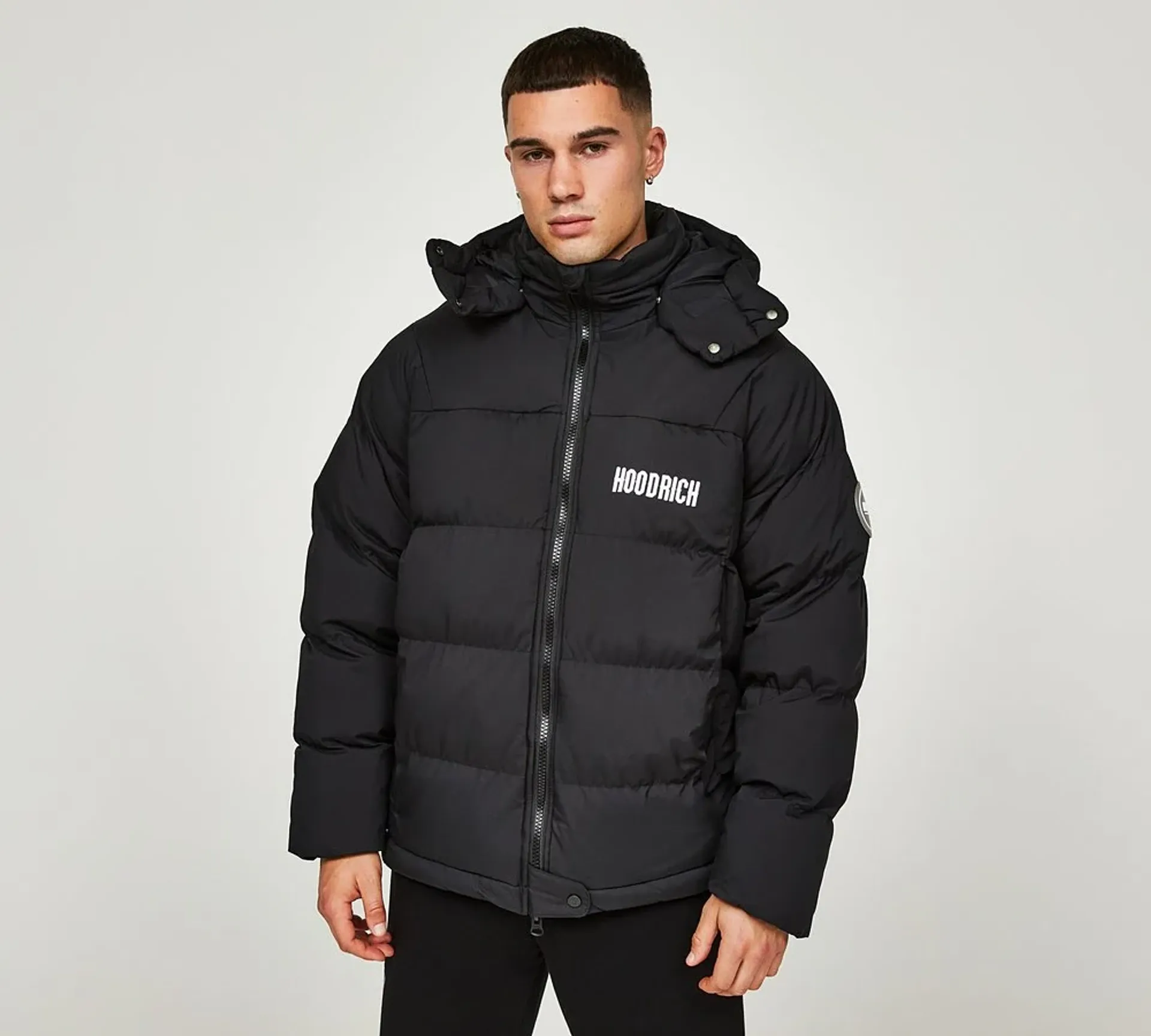 HOOD RICH OG PHENOM PUFFER JACKET - BLACK/WHITE