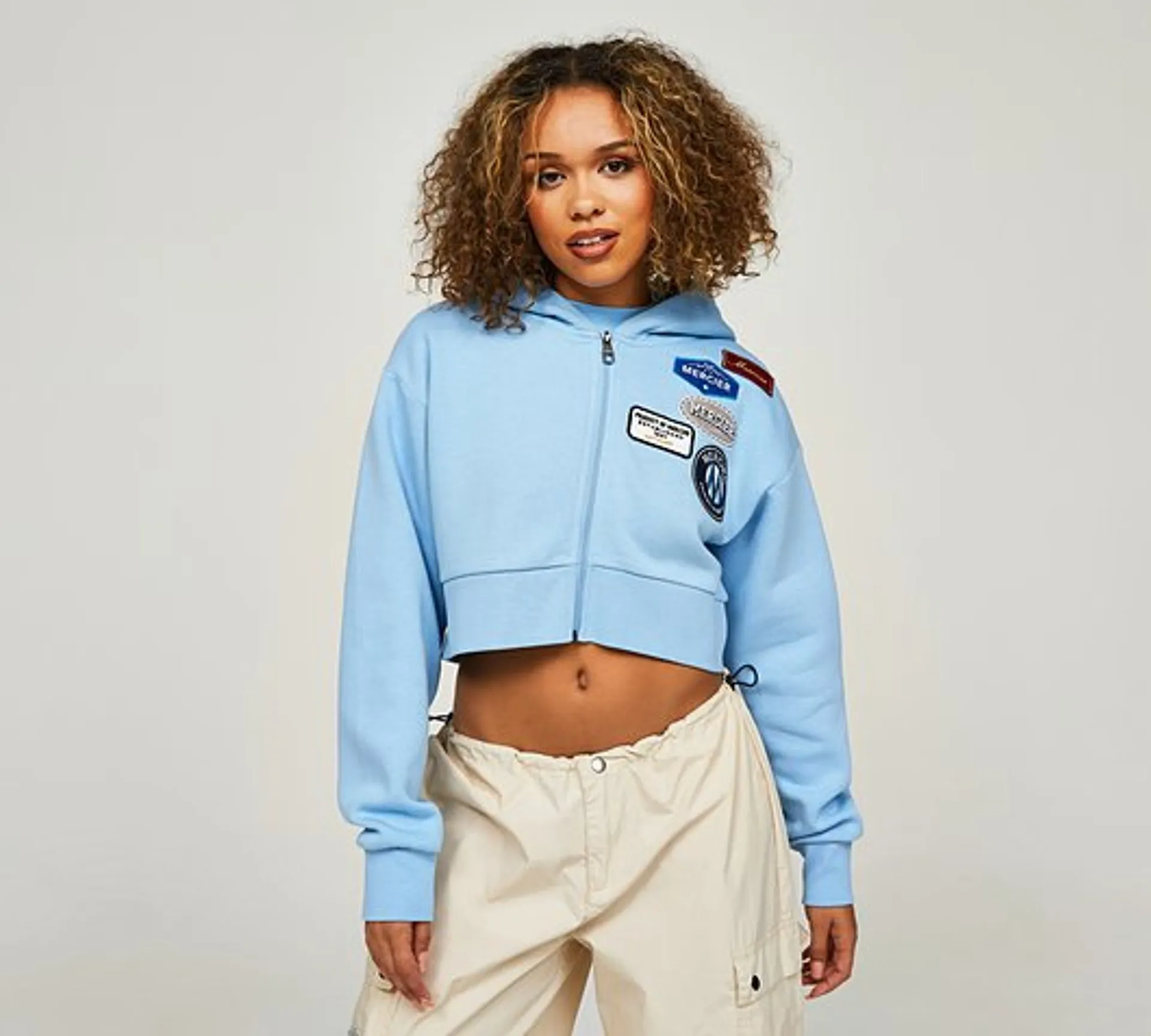 MERCIER ORIGINAL BADGE FZ HOOD - PLACID BLUE