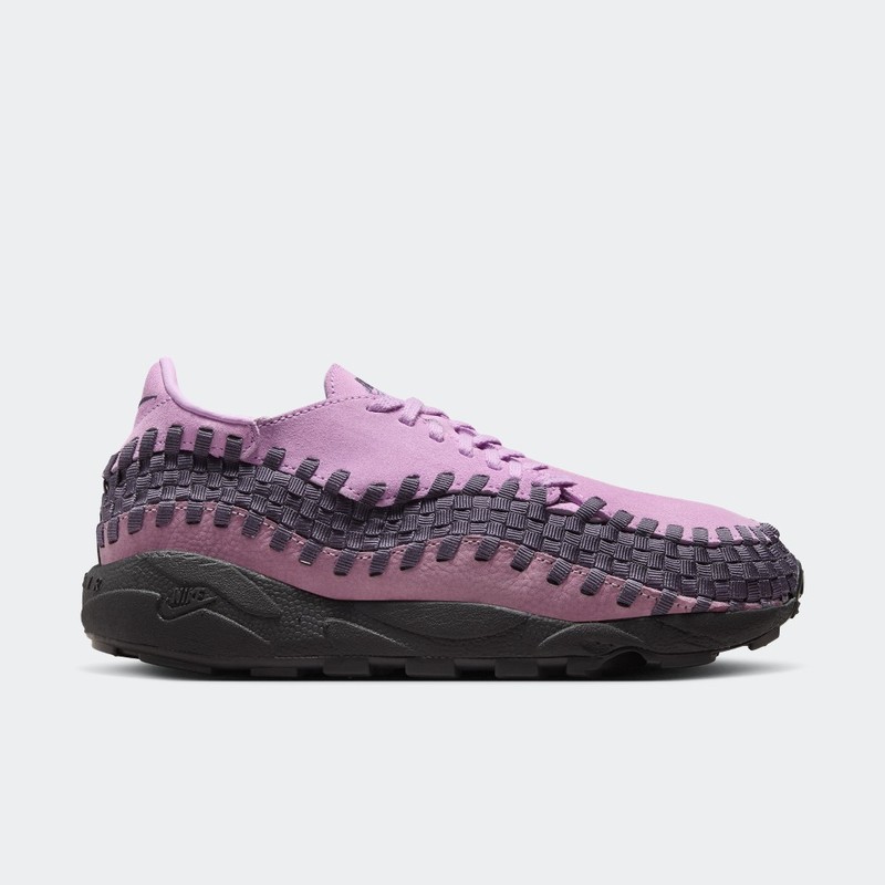 NIKE AIR FOOTSCAPE WOVEN NBHD TRAINERS - PINK FOAM/BLACK RASPBERRY/BEYOND PINK/BLACK/CEMENT