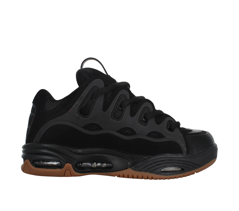 OSIRIS D3 2001 SKATE SHOES - BLACK/GUM