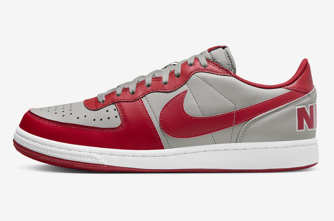 NIKE TERMINATOR LOW TL TRAINERS - MED GREY/VARSITY RED/WHITE