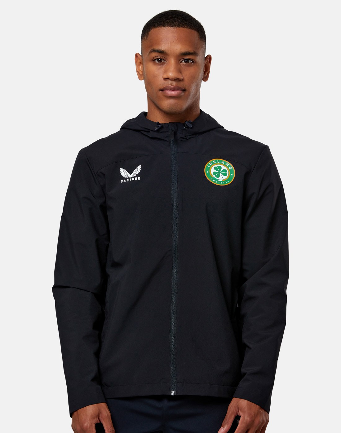 CASTORE FAI PLAYERS RAIN JACKET - CAVIAR