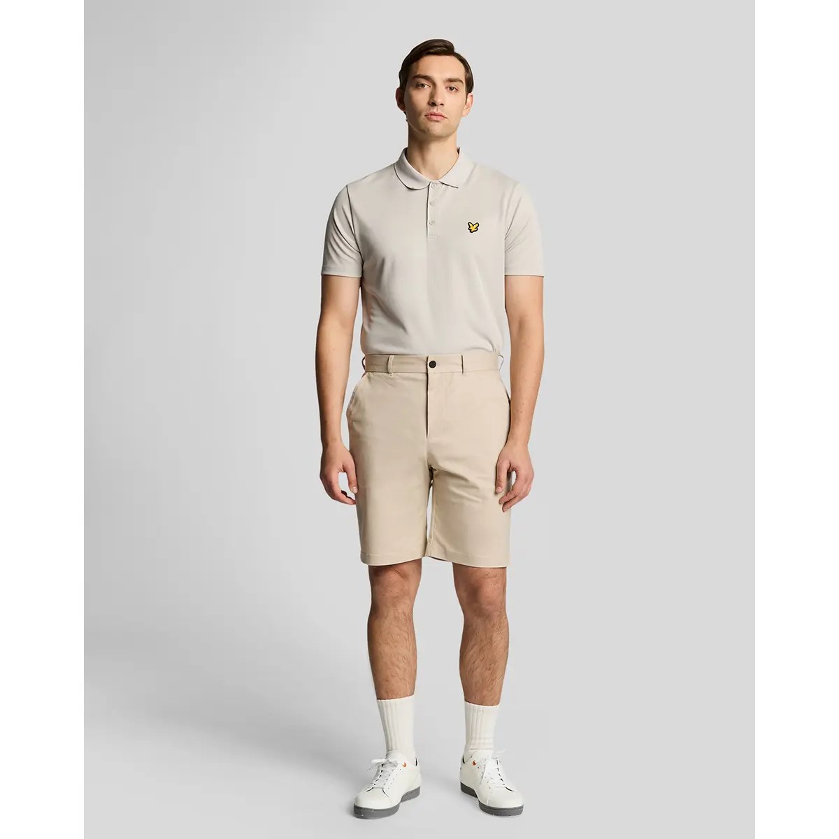 LYLE & SCOTT COURSE STRETCH CHINO SHORTS - SESAME