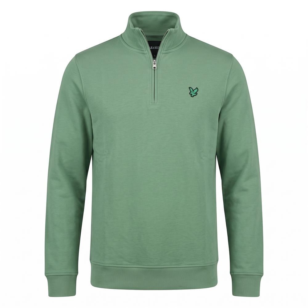 LYLE & SCOTT GOLF QUARTER ZIP MIDLAYER - SMOKE GREEN
