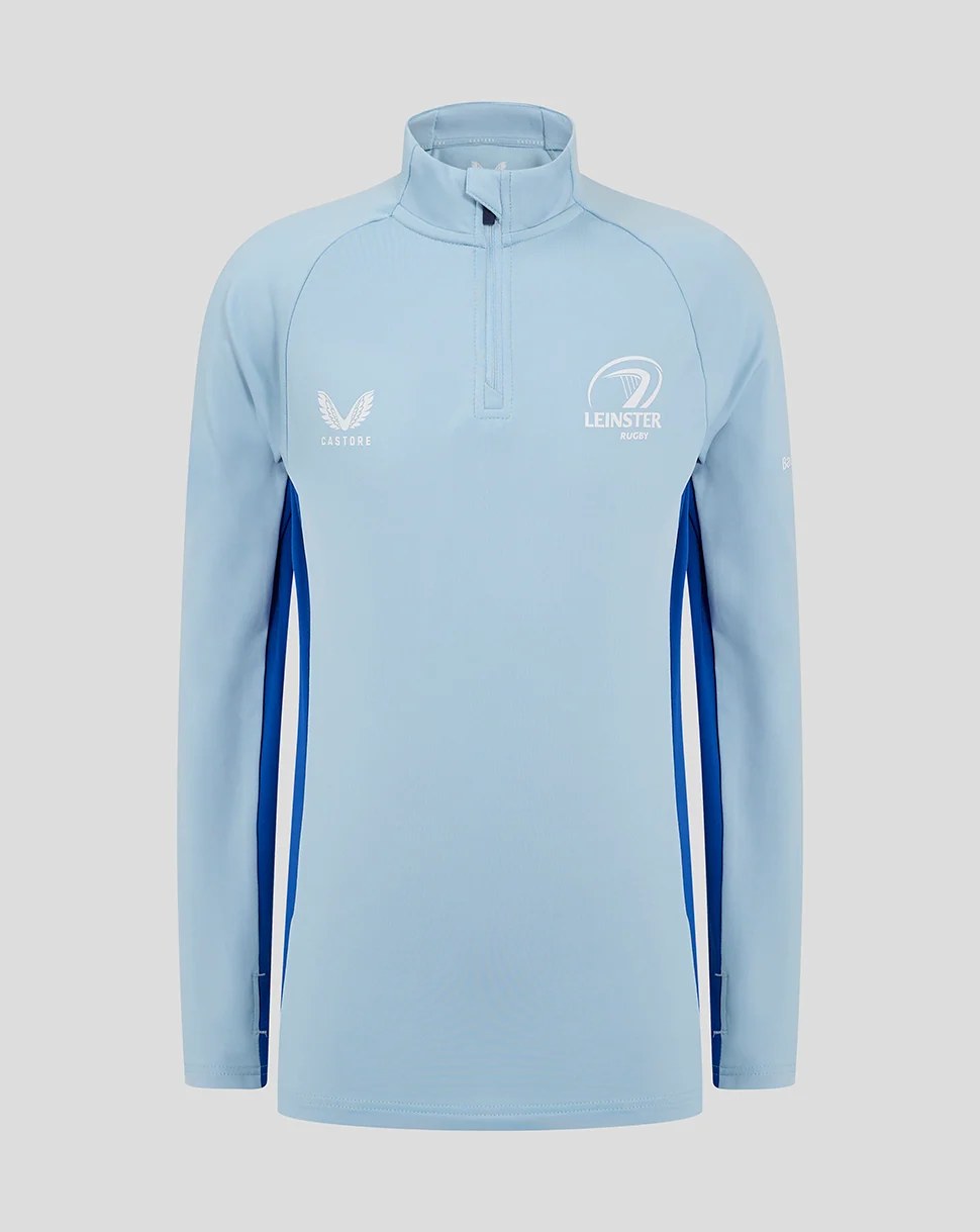 CASTORE LEINSTER PRO PLAYERS 1/4 ZIP MIDLAYER JUNIOR - CERULEAN/ SURF THE WEB