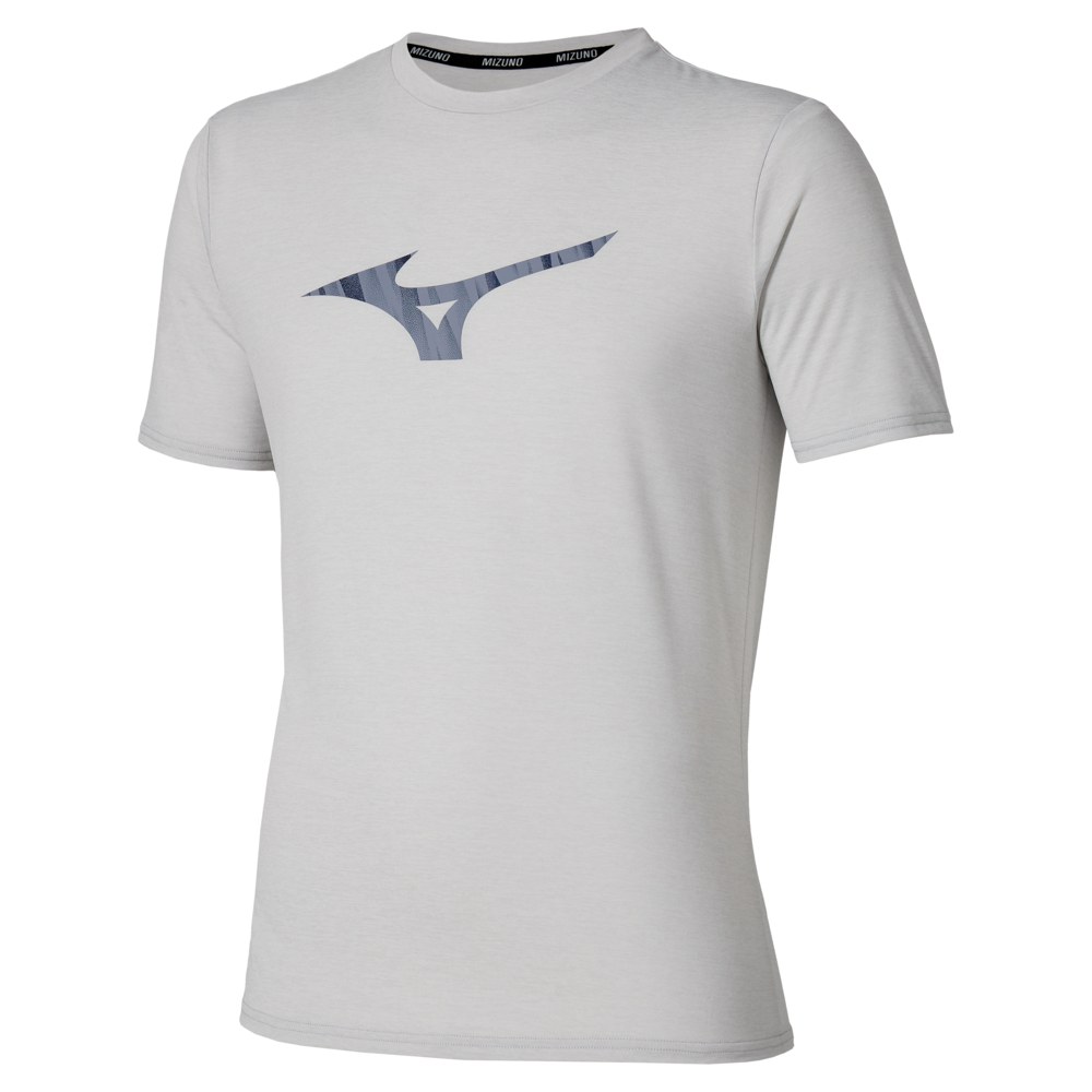 MIZUNO MENS CORE RUNBIRD SS TEE - VAPOR SILVER
