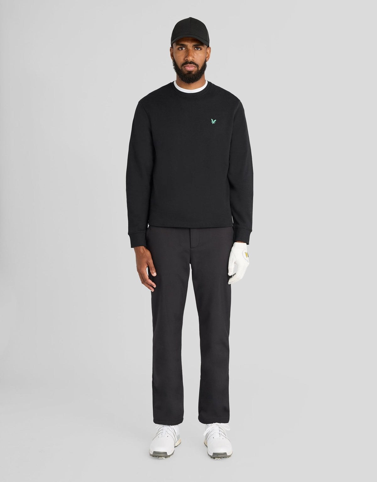 LYLE & SCOTT GOLF CREWNECK SWEATSHIRT - JET BLACK