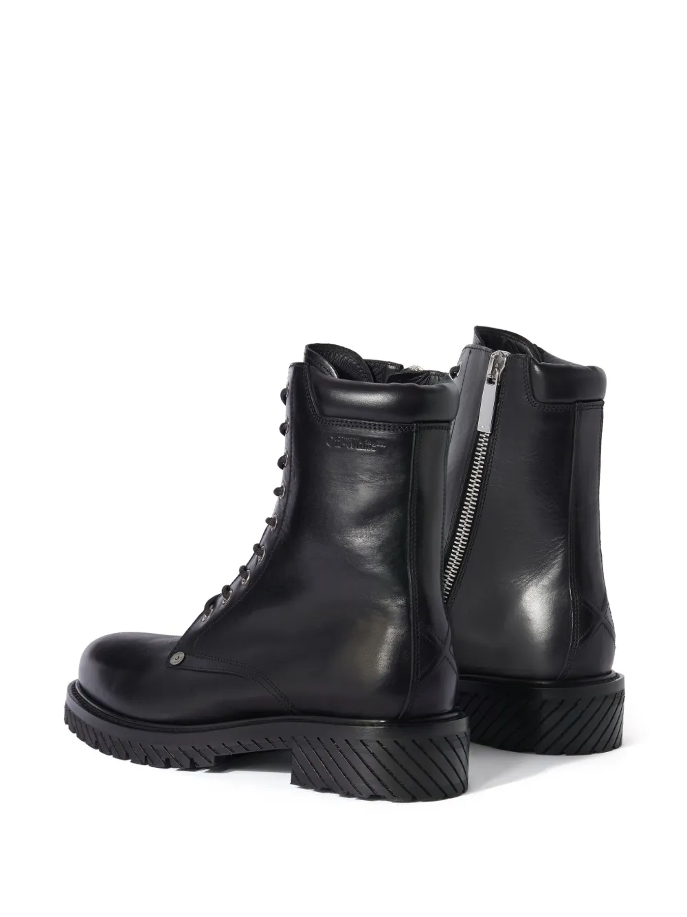 OFF WHITE COMBAT LACE UP BOOT  - BLACK BLACK