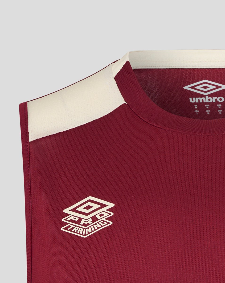 UMBRO WEST HAM 25/26 PRO TRAINING SLEEVELESS TEE - RHODODENDRON / ECRU