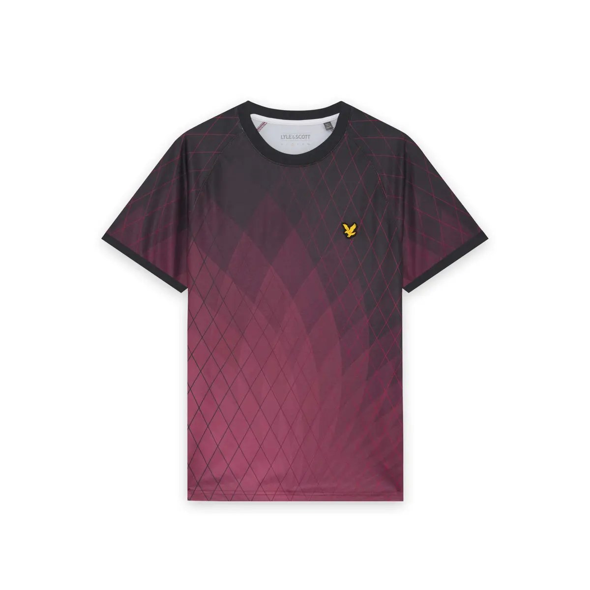 LYLE & SCOTT GEOMETRIC PRINTED FOOTBALL T-SHIRT - FIG