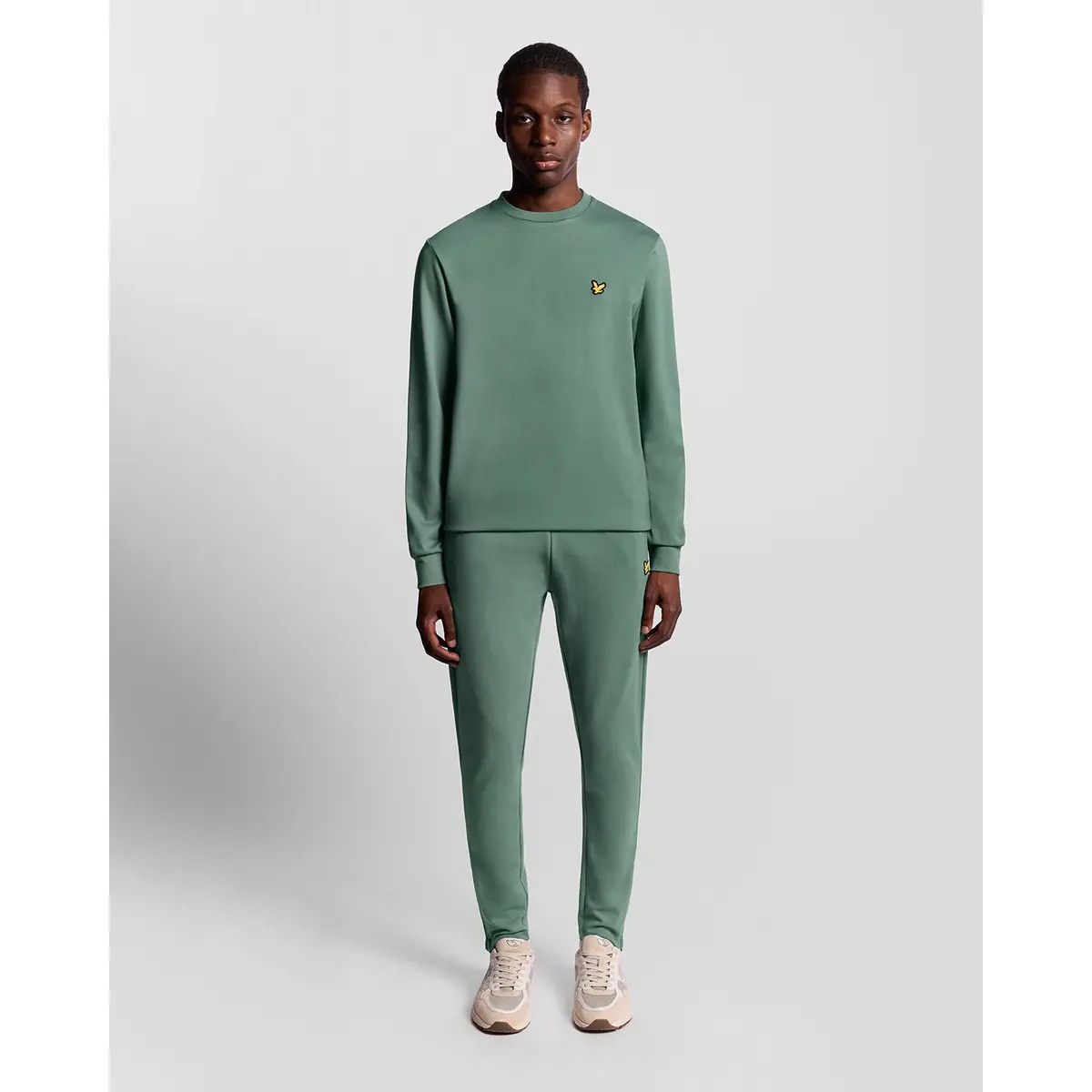 LYLE & SCOTT CREW NECK FLY FLEECE - SILVER PINE