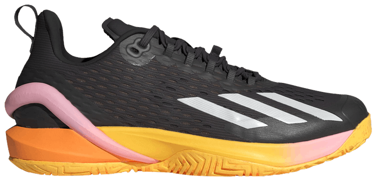 ADIDAS ADIZERO CYBERSONIC MENS TENNIS SHOES - BLACK/ORANGE