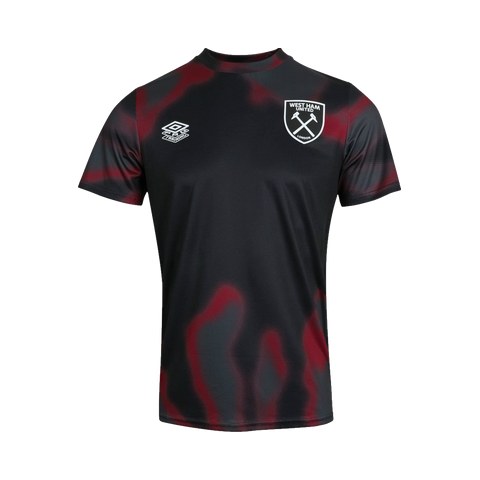 UMBRO WEST HAM 24/25 WARM UP JERSEY JUNIOR - BLACK / NEW CLARET / CARBON
