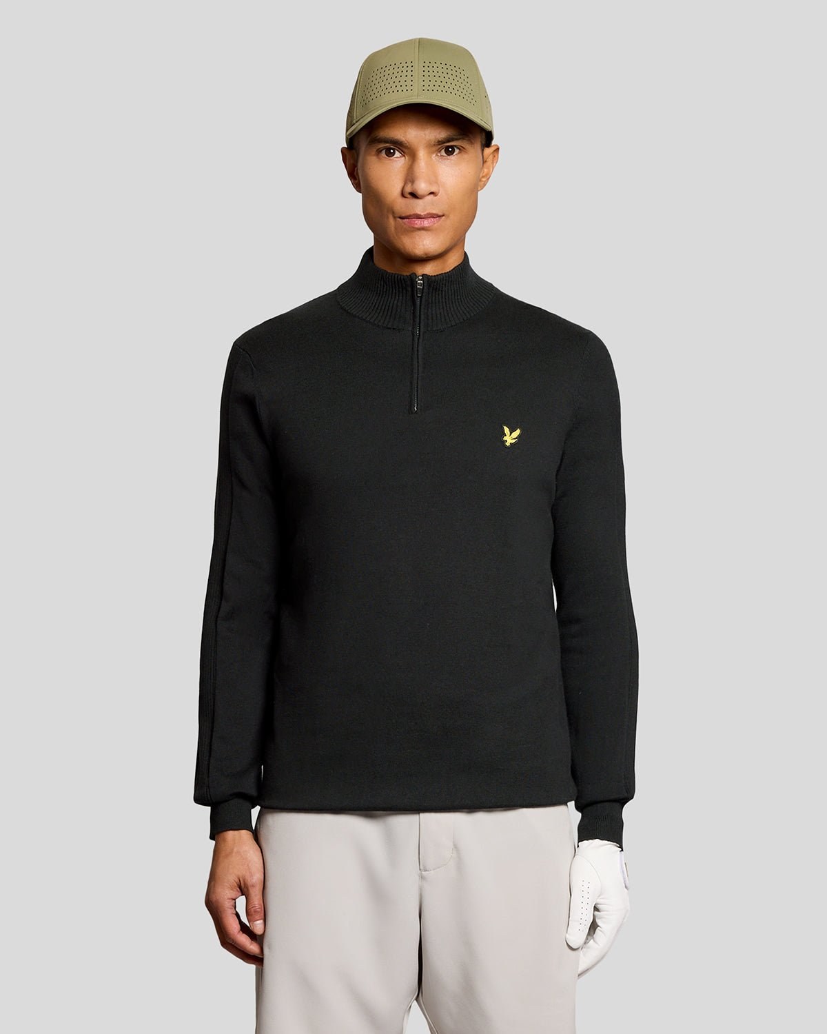 LYLE & SCOTT GOLF 1874 QUARTER ZIP JUMPER - JET BLACK