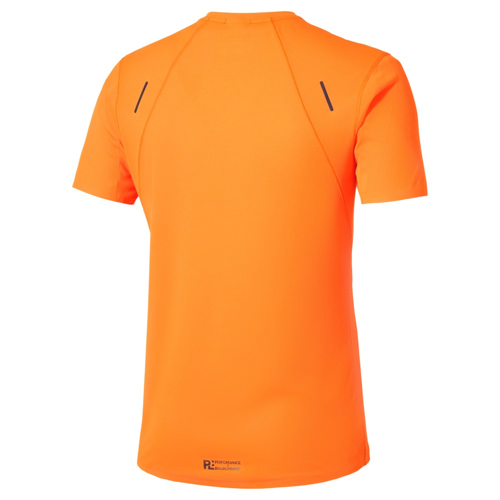 MIZUNO MENS TECH LIGHT DAF SS TEE - TANGELO