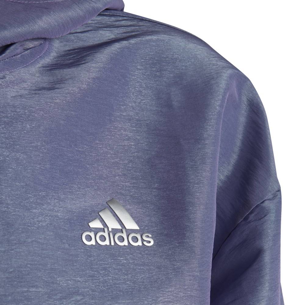 ADIDAS GIRLS  DANCE WOVEN  HOODED 1/2 ZIP JACKET