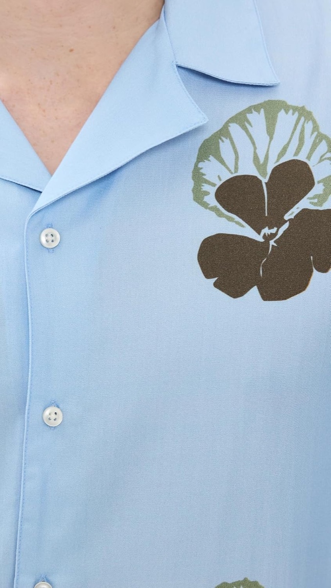 OFFICINE GENERALE EREN SHIRT - DREAM BLUE/OLIVE