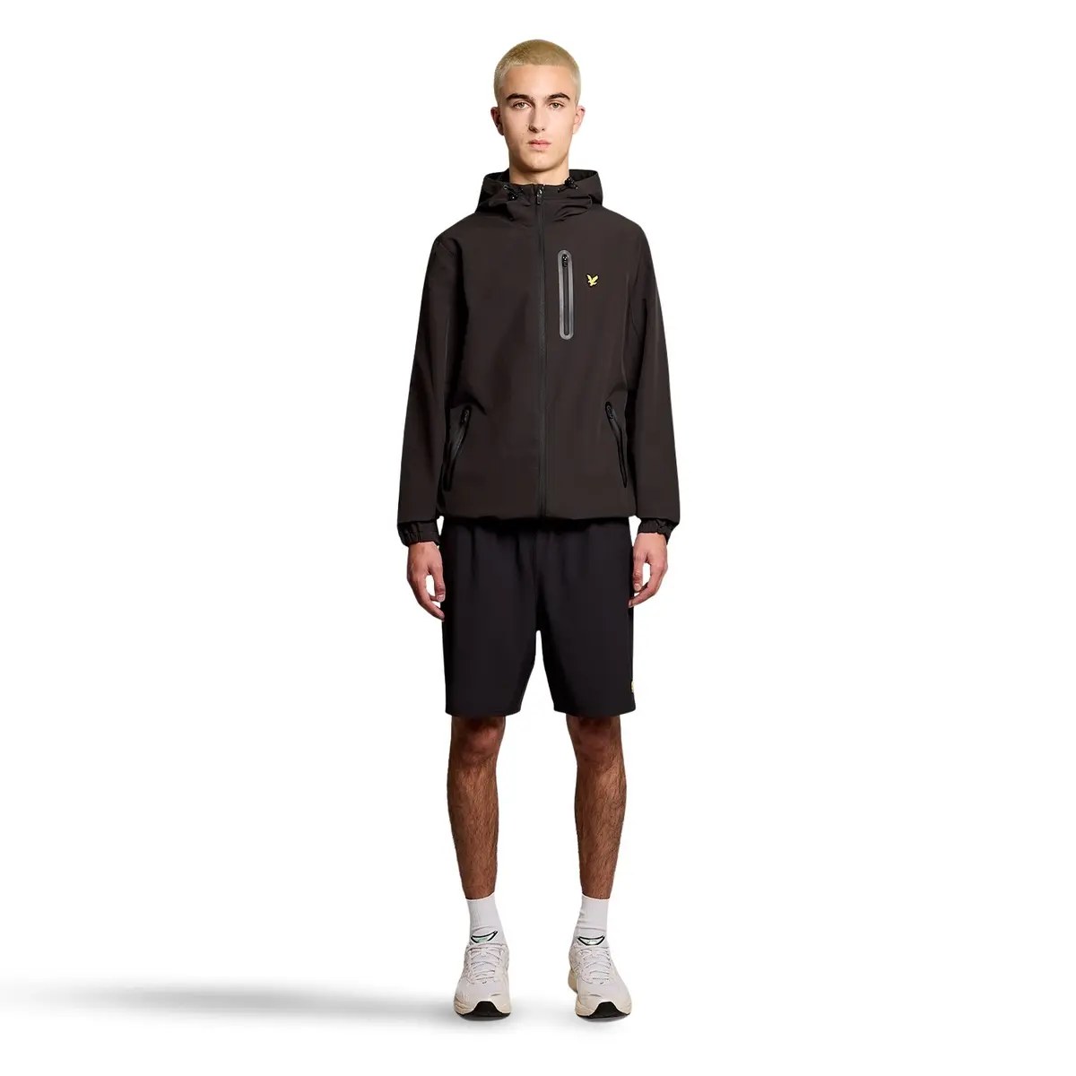LYLE & SCOTT BRANDED HOODED JACKET - JET BLACK