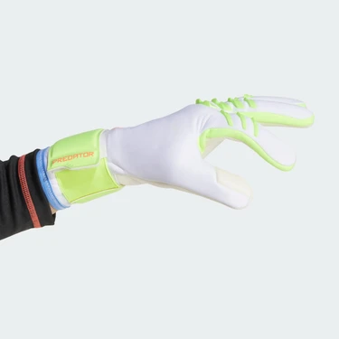 ADIDAS PREDATOR LEAGUE GOALKEEPER GLOVES - WHITE/LUCID LEMON/LUCID PINK
