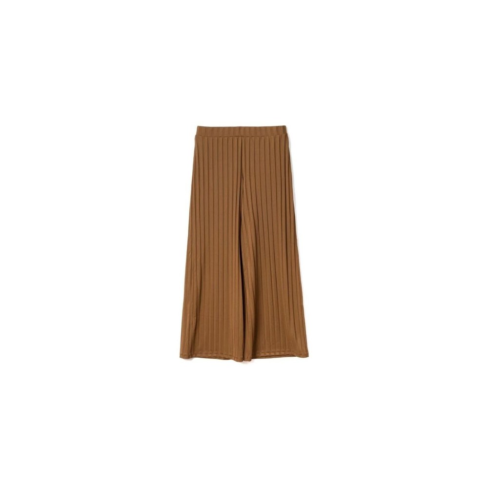 VIKTOR & ROLF WIDE LEG RIB TROUSERS - BROWN